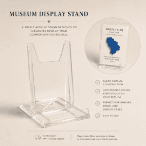 Museum Display Stand for Briefly Blue Replica
